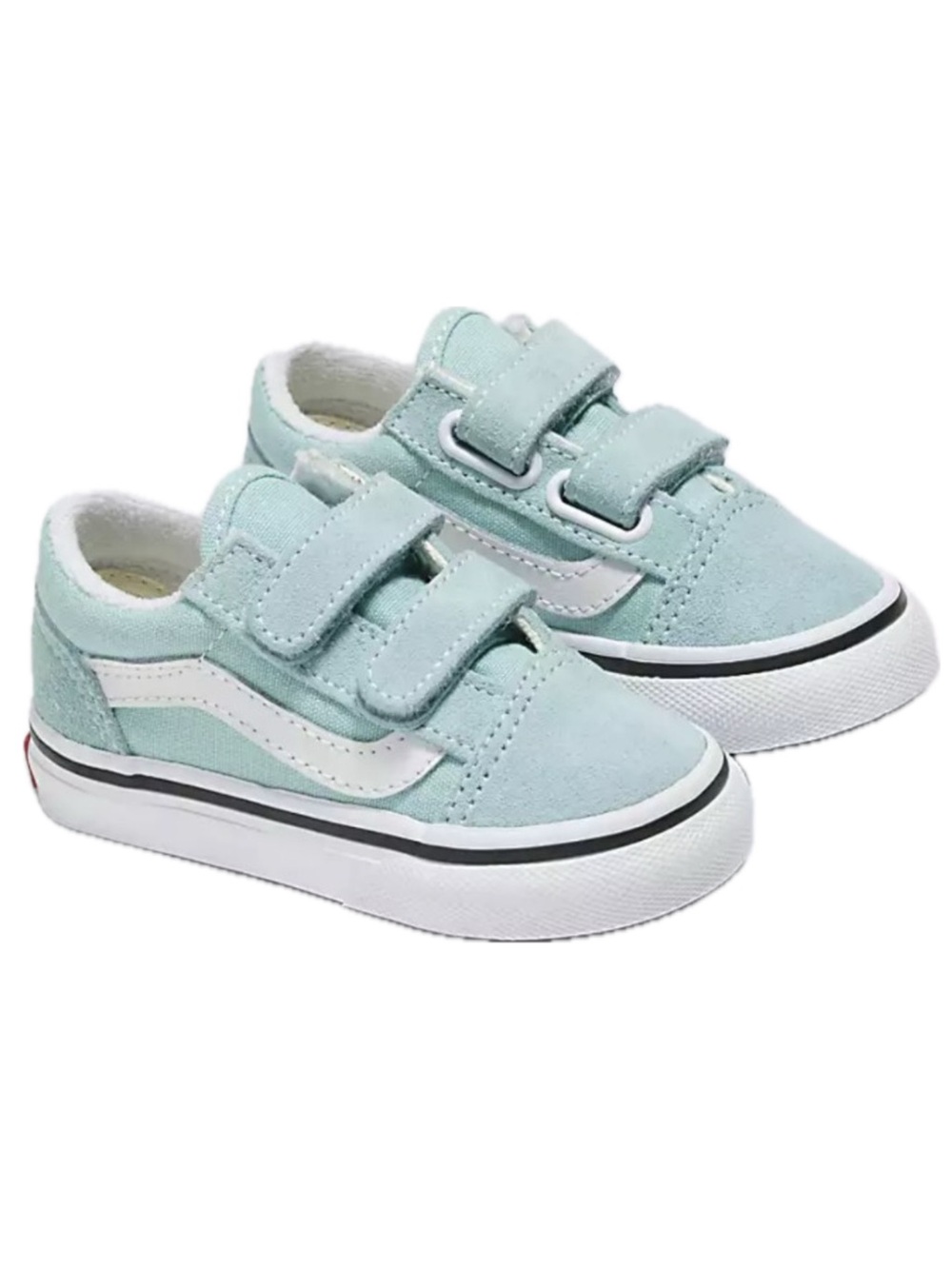 Vans Toddler Old Skool V Sneakers in Aquatic and White